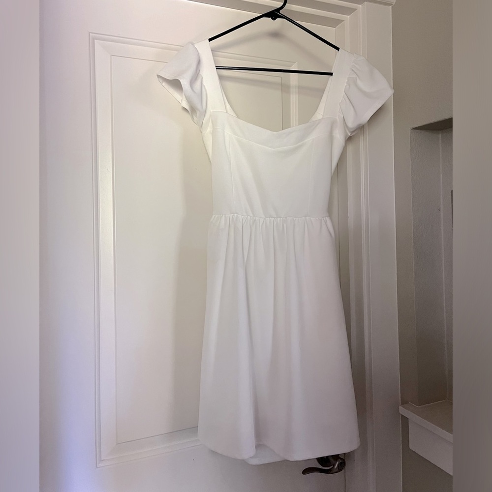 Altar’d State White mini dress open back tie